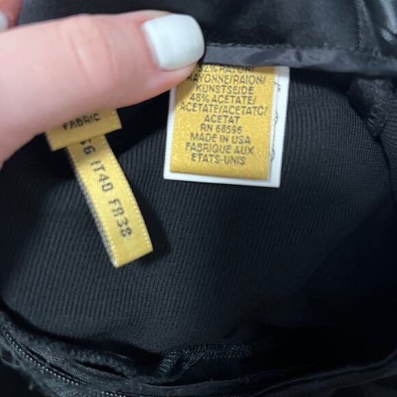 Donna Karan Black Wide Leg Silky Pants Size 6 - Picture 2 of 7